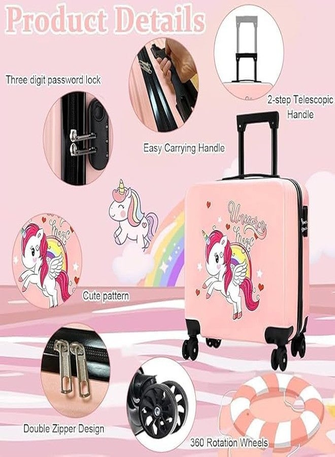 Swarn Products حقيبة ترولي للأطفال من منتجات سوارن مصنوعة من البولي كربونات ومطبوعة بشعار الاتحاد الوطني، مزودة بعجلات دوارة 360 درجة - (لون خوخي - 19 بوصة) - Image 3